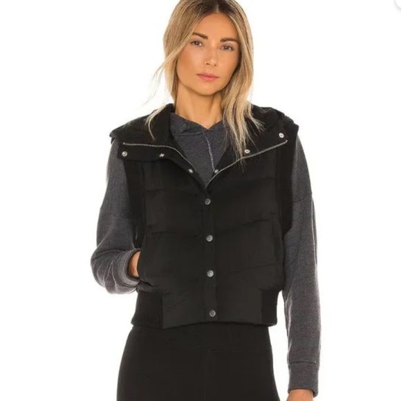 FP Movement by Free People Jackets & Blazers - FP Movement Black Nature Seeker Puffer Hooded Vest Free People